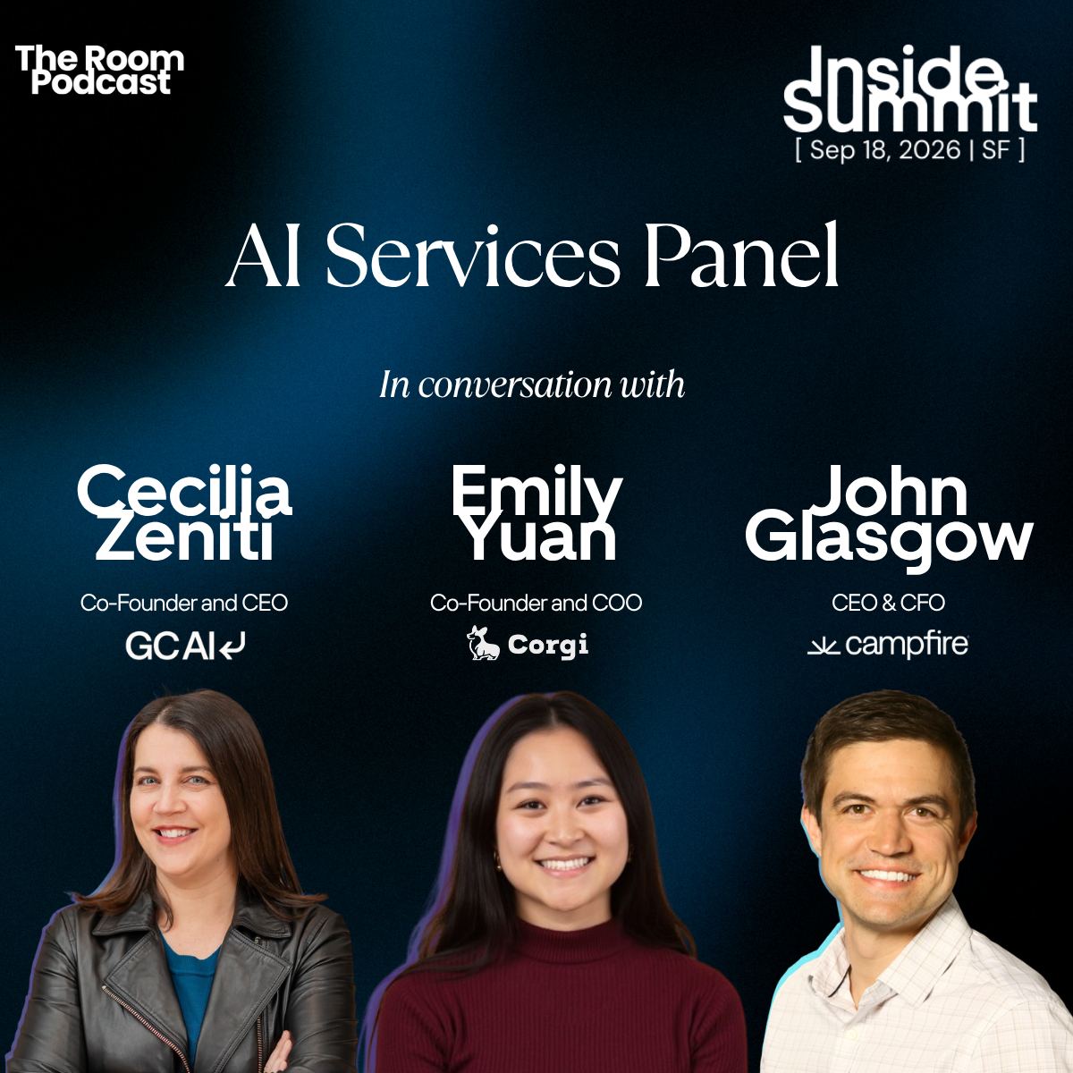 AI Services Panel with Cecilia Ziniti, Emily Yuan, and John Glasgow